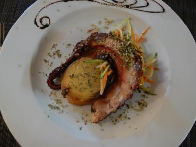 gestoomde octopus